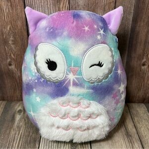 Squishmallows 7.5” Solina the Winking Owl Soft Plush Galaxy Stars Kelly Toy